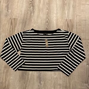 NWT J. Crew Cropped Boatneck Top M
